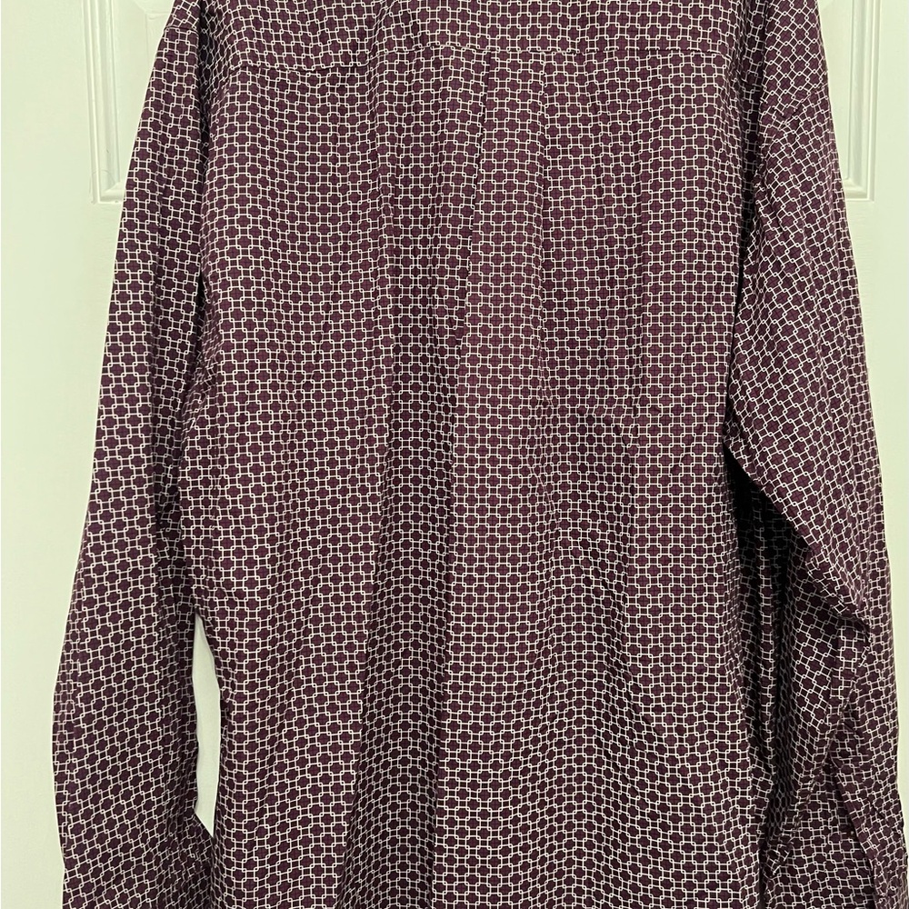 Cinch Geometric Purple and White Shirt